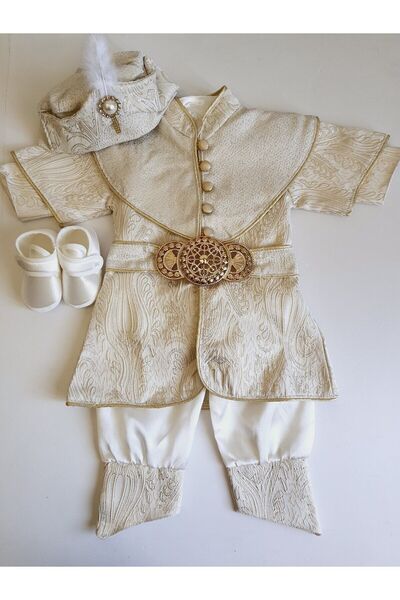 PİLEKİ BABY ( WITH BOOTIES ) 0 6 MONTHS AND 1 YEAR OLD CIRCUMCISION MEVLUT OUTFIT, CIRCUMCISION MEVLUT DRESS ŞEHZADE BABY GIFT