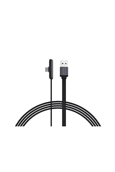 Syrox C131AT 3.0A USB To Type-C 90 Derecelik Hasir Hızlı Şarj & Data Kablosu