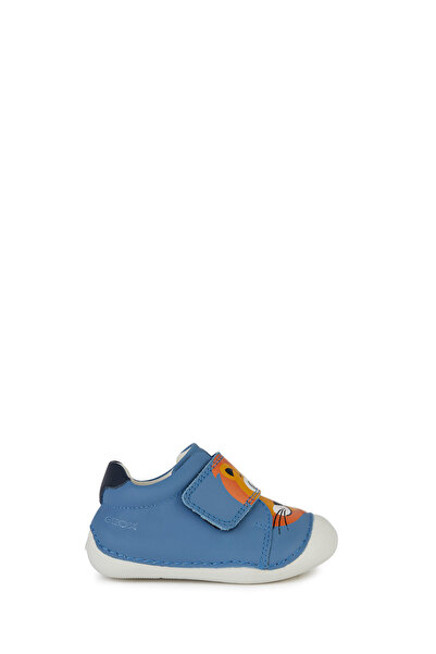 Geox Baby Boy Suede Sneaker - Blue, Tutim Banded, B3539c00085c4005