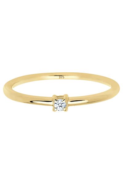 ELLI Ring Verlobung Diamant (0,03 CT.) 375 Gelbgold