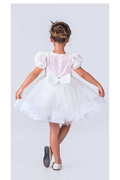 zeyamoda kids Pul Payetli Tütülü Kız Çocuk Elbise