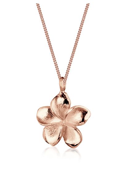 ELLI Halskette aus 925er Sterlingsilber – Blumen- und Frangipani-Design
