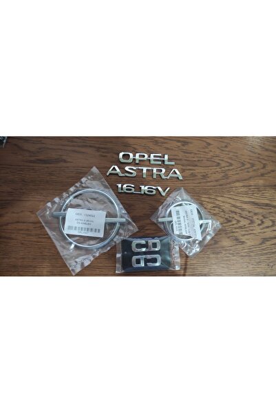 restinal Opel Astra 1.6_16v Bagaj Yazısı CD Ön ve Arka Arma Logo Astra G 6lı Set