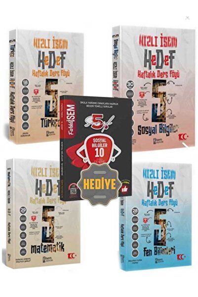 İsem Yayıncılık 2024 Hızlı Isem Hedef 5. Sınıf Haftalık Ders Föyü Isem Yayınc...