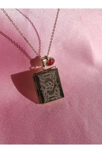 Reorah Collection 12 Princess Book Cover Birth Month Steel Necklace- January