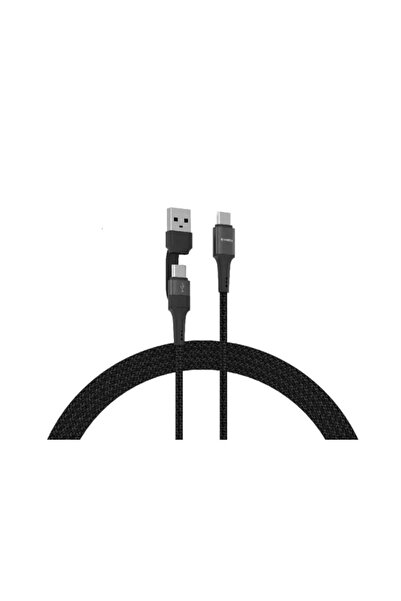 Syrox C143 60w 2 In 1 To Type-c Hasir Ultra Hızlı Şarj & Data Kablosu