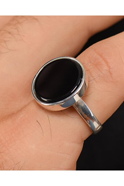 Prestige Gümüş Erkek Yüzük Siyah Oniks Taşlı