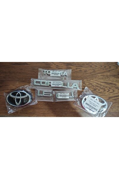 restinal Toyota Corolla Bagaj Yazısı 1.6 GLİ Yazı Ön ve Arka Arma Corolla Efsane Kasa Ae101 1995 Tam Set OEM