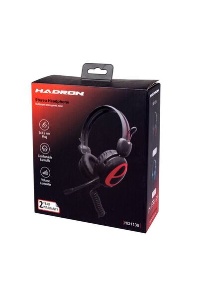HADRON Mikrofonlu Pc Kulaklık Aux 3.5 mm Hd1136