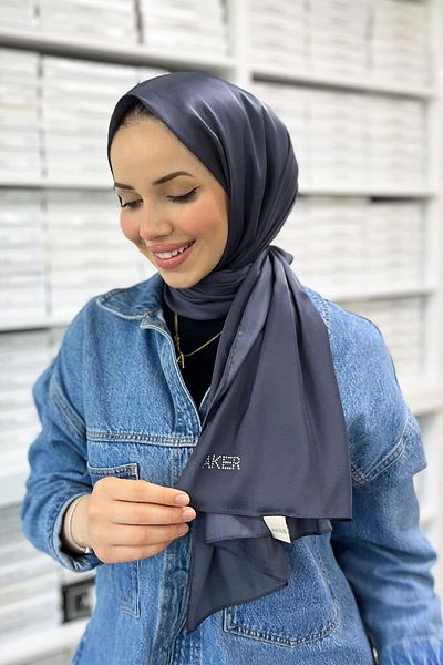Aker Anthracite Crystal Shawl - Solid Color -3030100-974