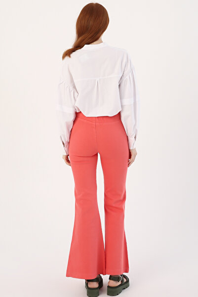 ALLDAY Pink Cotton Flared Trousers