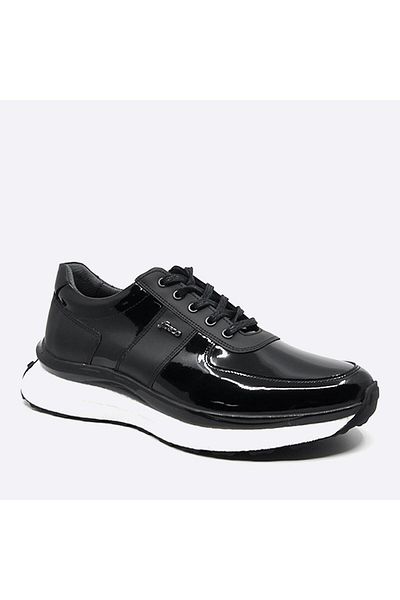 Fosco Black Patent Leather Sneaker Men's Shoes 2982 430 327