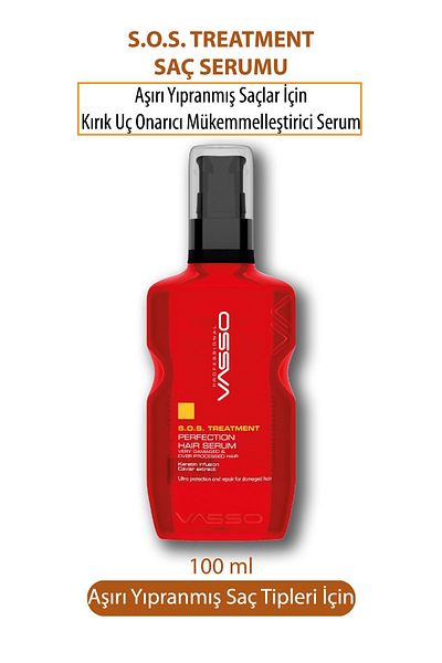 VASSO WOMEN Keratin Emergency Rescue Broken End Repair Serum for Excessive Damaged Hair -Hair Serum 100 ml
