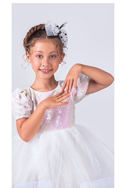 zeyamoda kids Pul Payetli Tütülü Kız Çocuk Elbise