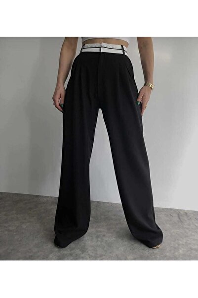 BEBE PLUS Siyah Palazzo Pantolon