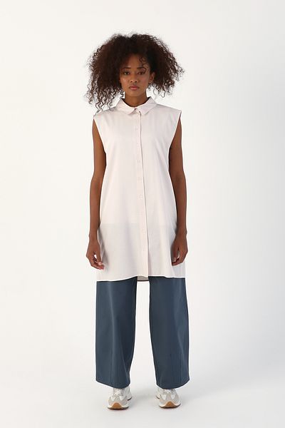 ALLDAY Light Pink Sleeveless Basic Shirt Tunic