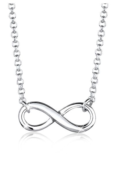 ELLI Halskette Halskette Choker Infinity Symbol Unendlichkeit 925 Silber