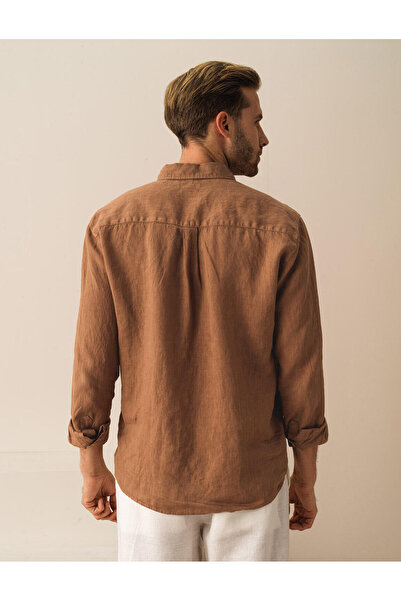 Xint %100 Keten Regular Fit Basic Gömlek