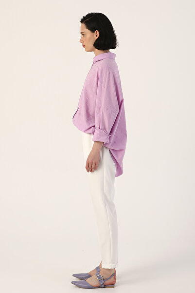 ALLDAY Kalhoty Ecru Plus velikosti