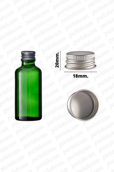 parlakcam 10Pcs Replacement Silver Metal Cap Suitable for 10-20-30-50-100ml Bottle and 18Pp Cap.