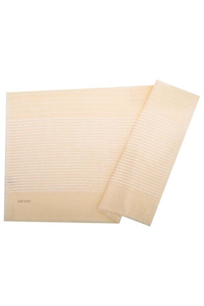 Aker Sport Kadife Şeritli Şal - 1042brl-912 - Krem