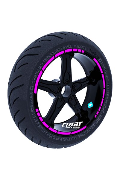 Çınar Extreme Moto GP Stili Gül Pembesi Jant Şeridi Sticker Çınar Extreme - 0...