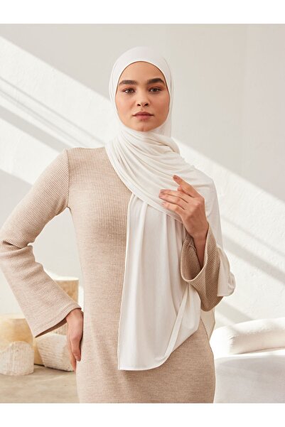 Femple Modest Σάλι Ζέρσεϊ Premium Χρώμα Ivory - Hijab 180x70 cm