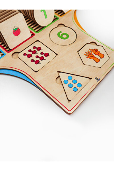 Crowart Count and Match Educational Wooden Playing Cards