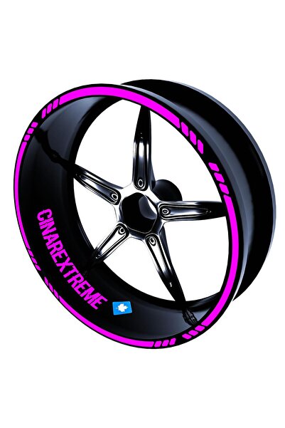 Çınar Extreme 4 Parçalı Kesikli Jant Şeridi Sticker Reflektif, Floresan, Özel...