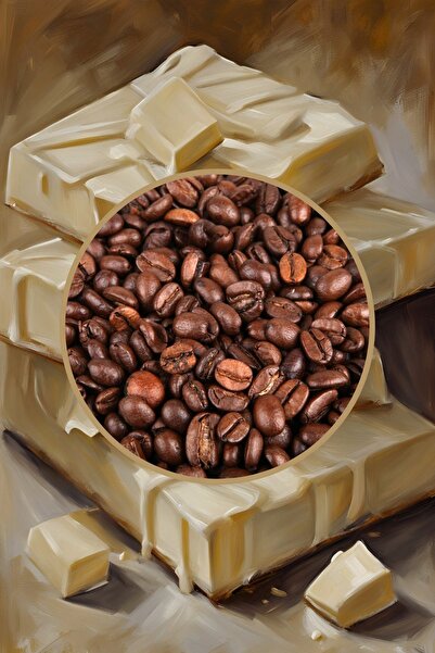 Mim and More White Chocolate Coffe - Beyaz Çikolata Aromalı Kahve Çekirdek Kahve, 200 gr