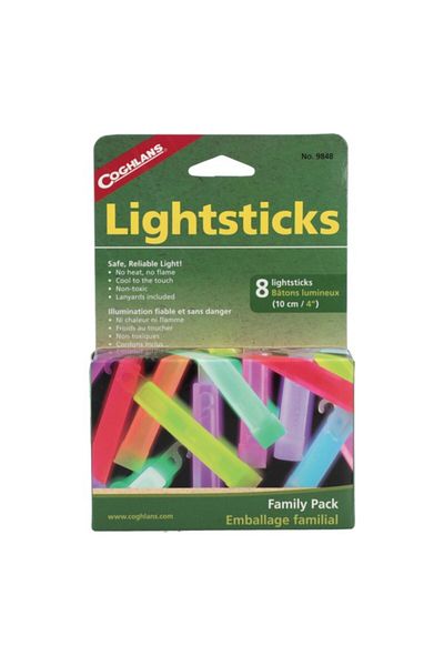 COGHLANS 8-Piece Lightsticks with Chemi-Luminescent Technology 4inch