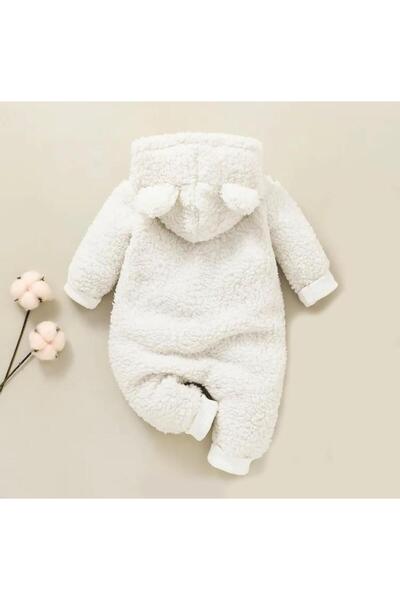 BABYSİ KİDS CLUB Hooded Baby & Kids Plush Welsoft Jumpsuit (Outer and Inner Double Sided Welsoft Plush Wool)