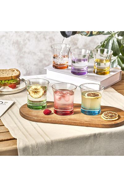 SELKA HOME طقم أكواب مشروبات غازية مكون من 6 قطع من ميا