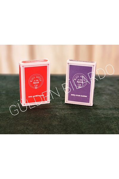 Kızılay A/30 Bridge 2 Decks Playing Cards Game Paper Red and Blue Thick Paper