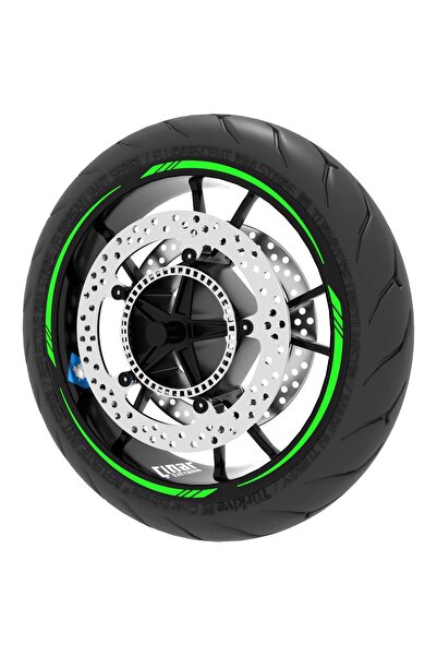 Çınar Extreme Floresan Yeşil 4 Parçalı Keskin Jant Şeridi Sticker Çınar Extre...