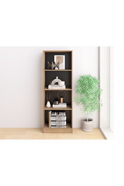micasa Elegant Design 4-Tier Melamine Floor Standing Bookcase