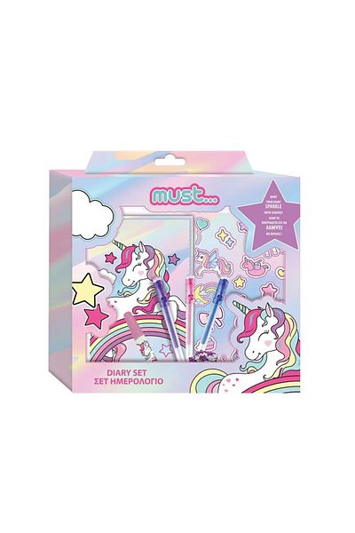 MUST ΣΕΤ ΗΜΕΡΟΛΟΓΙΟ ΣΤΥΛΟ UNICORN ΜΕ ΔΩΡΟ