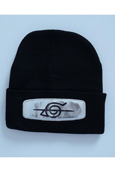 Touz Moda Anime Naruto Konoha Embroidery Unisex Black Beret
