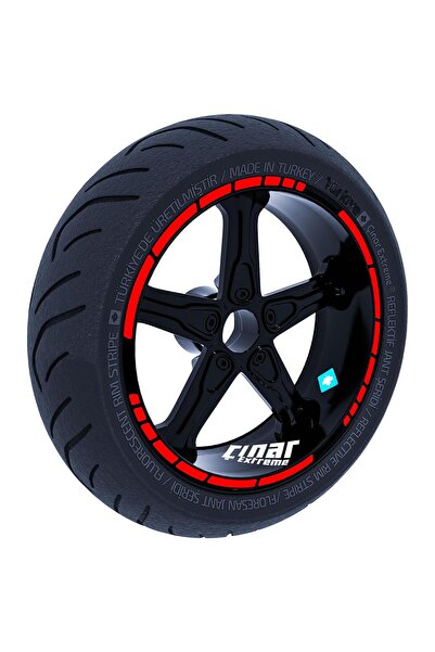 Çınar Extreme Moto GP Stili Bayrak Kırmızı Jant Şeridi Sticker Çınar Extreme ...