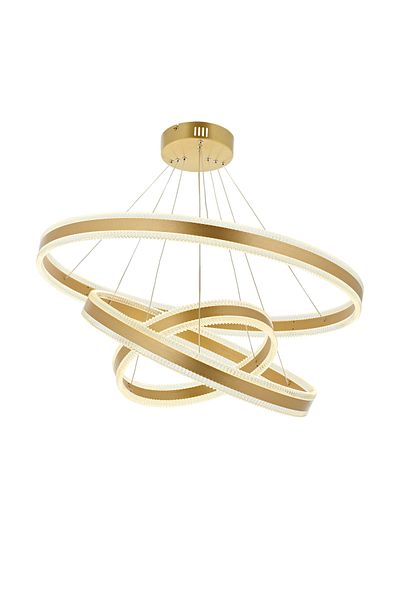 Vonalight 3-Piece Ø40,60,80Cm Led, Round Pendant Lamp Chandelier, Modern, Living Room, up & down Light, Bronze 3000K Daylight