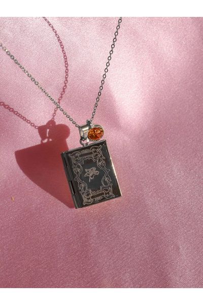 Reorah Collection Birth Month Steel Necklace - 12 Princess Book Cover, Nov Design
