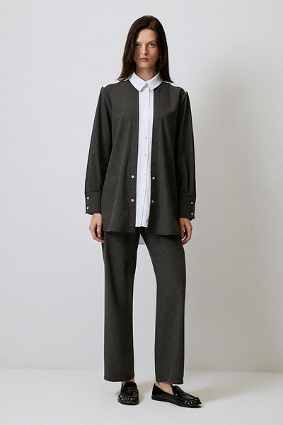 Touché Privé Thick Shirt with Melange Garnish