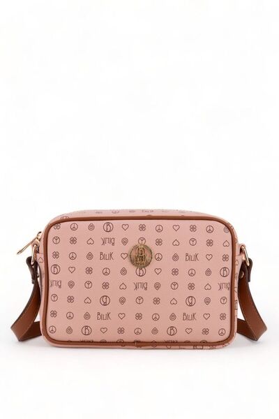 Bilik Deri Монограма Рожево-коричнева жіноча сумка через плече NV 1002-MN