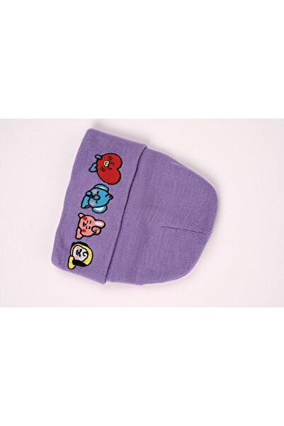 GOSSİP TEAM Bt21 Вишивка Unisex Фіолетова шапка