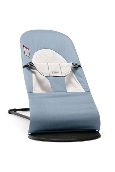 BabyBjörn BABYBJÖRN Bouncer Balance Soft, Cotton/Jersey Blue/Grey, Woven/Jersey