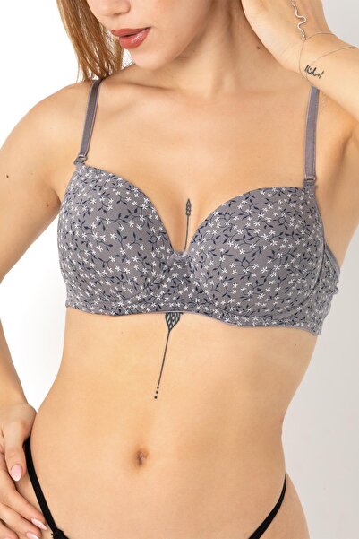 Doremi Çiçek Desenli Boş Kap Sütyen