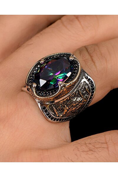 Prestige 925 Ayar Gümüş Erkek Yüzük Ayasofya Cami Tasarımlı