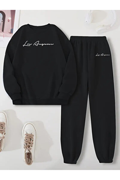 Sezon Unisex Casual Σετ Φόρμας - Φούτερ με στρογγυλή λαιμόκοψη και παντελόνι ...