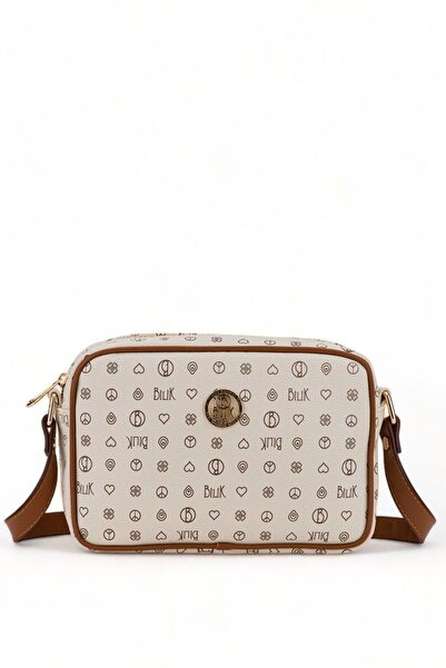 Bilik Deri Монограма Бежево-коричнева жіноча сумка через плече NV 1002-MN