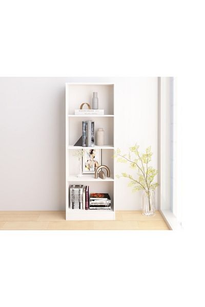 micasa Elegant Design 4-Tier Melamine Floor Standing Bookcase